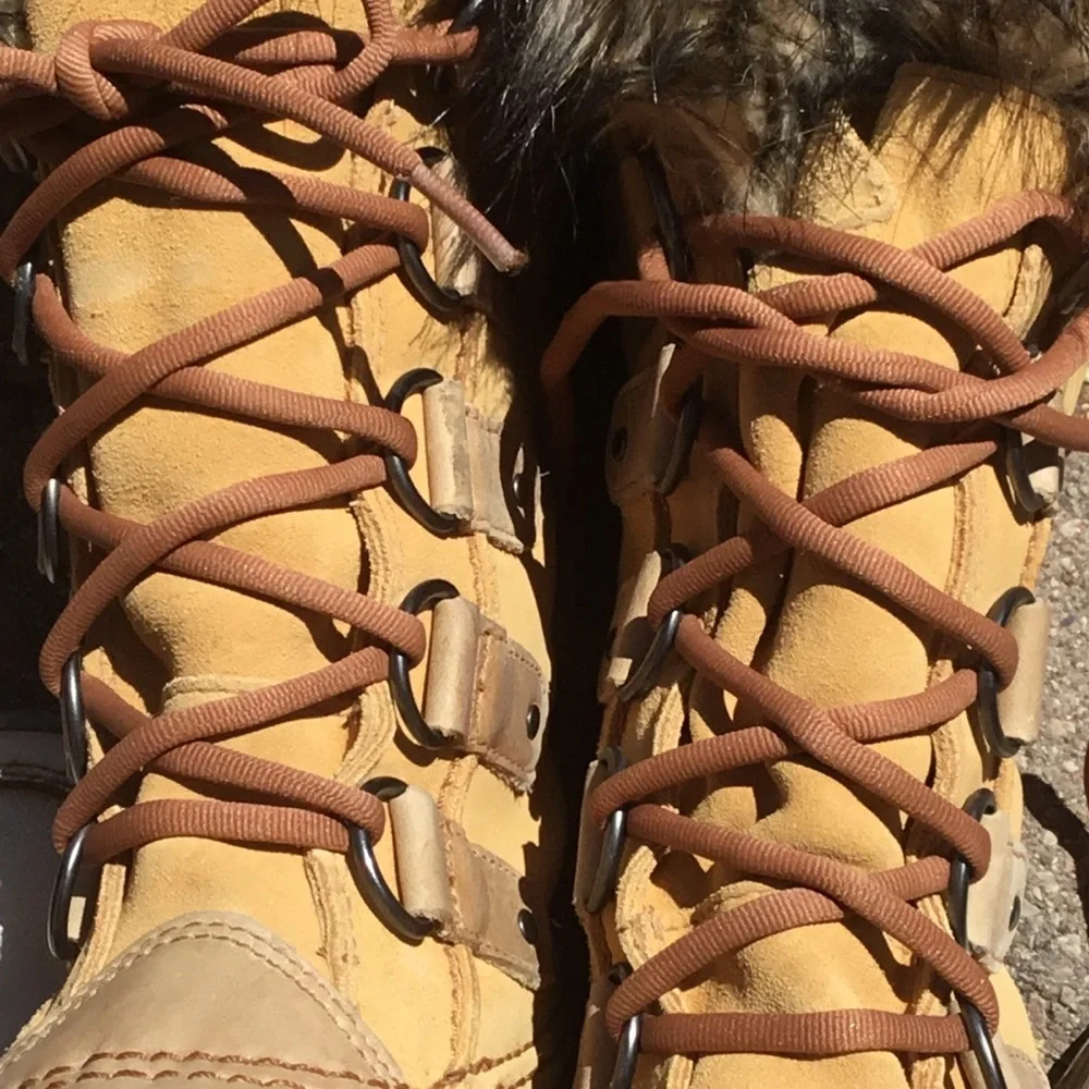 Sorel Joan of Arc Boots Beige Suede Upper Winter Boots Size 6 - Picture 8 of 9